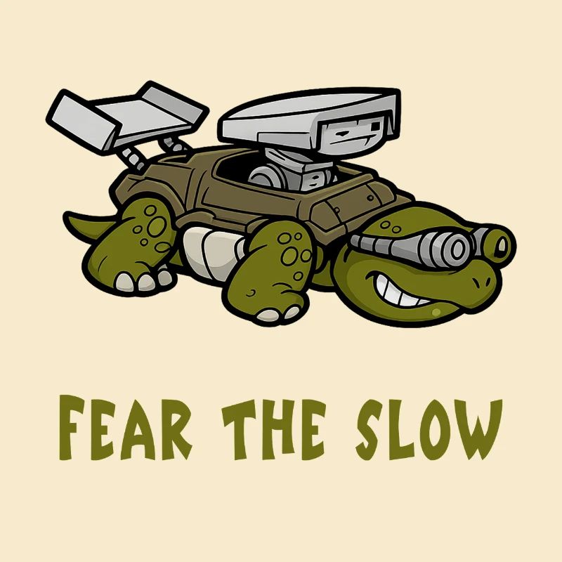 Angst vor der Langsamkeit Schildkröte