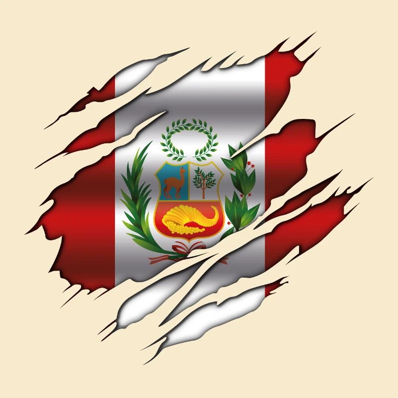 Drapeau du Pérou - Drapeau déchiré