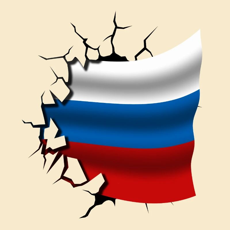 Drapeau de la Russie - Russie - Drapeau Broken Design