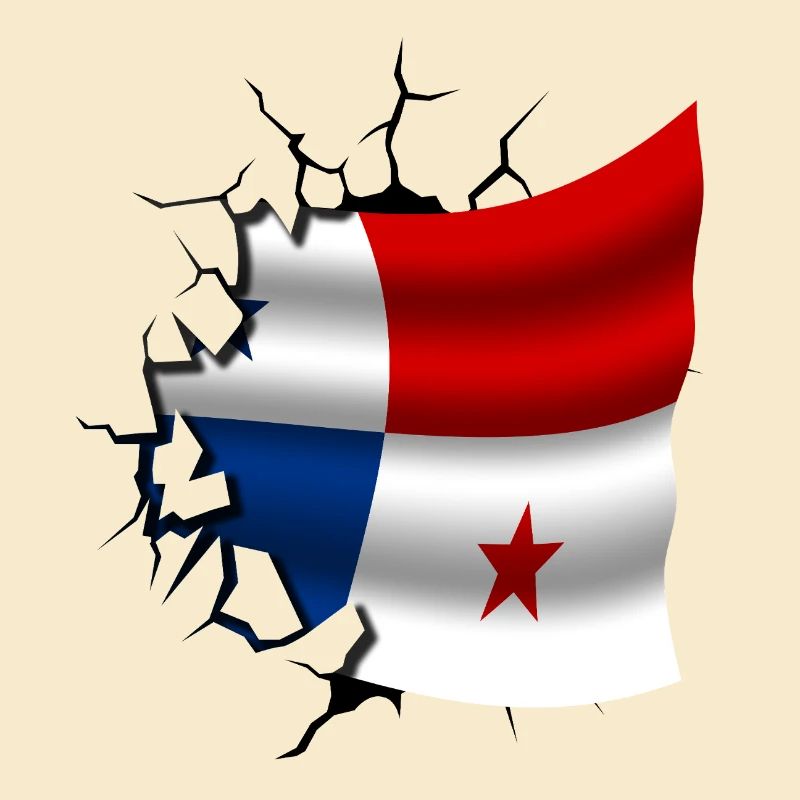 Drapeau du Panama - Panama - Drapeau Broken Design