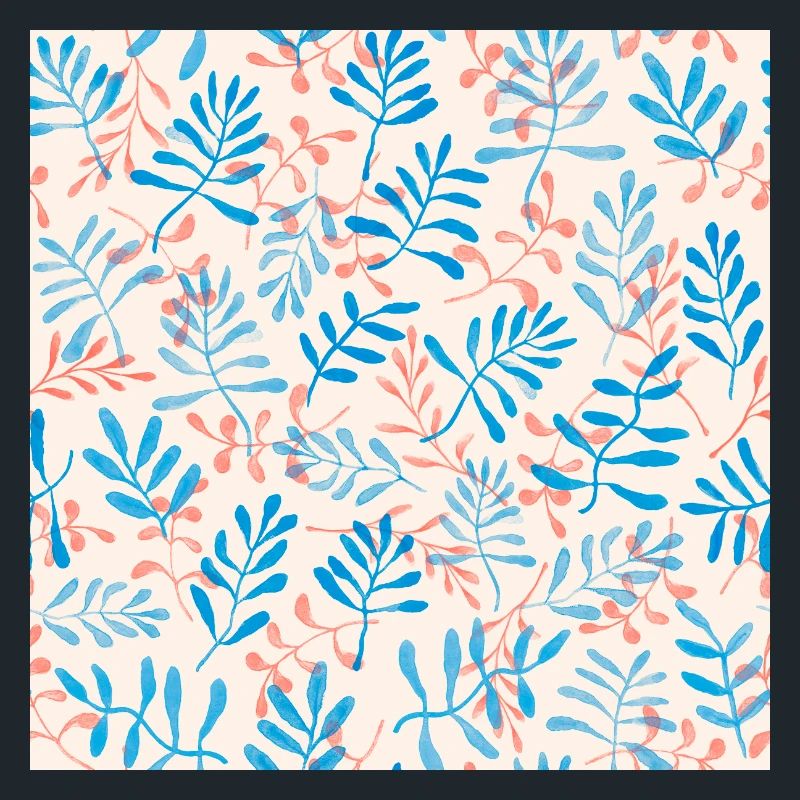 Conception de branches bleues et corail