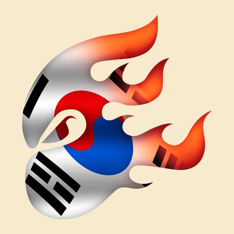 Drapeau coréen - Corée - Ninja