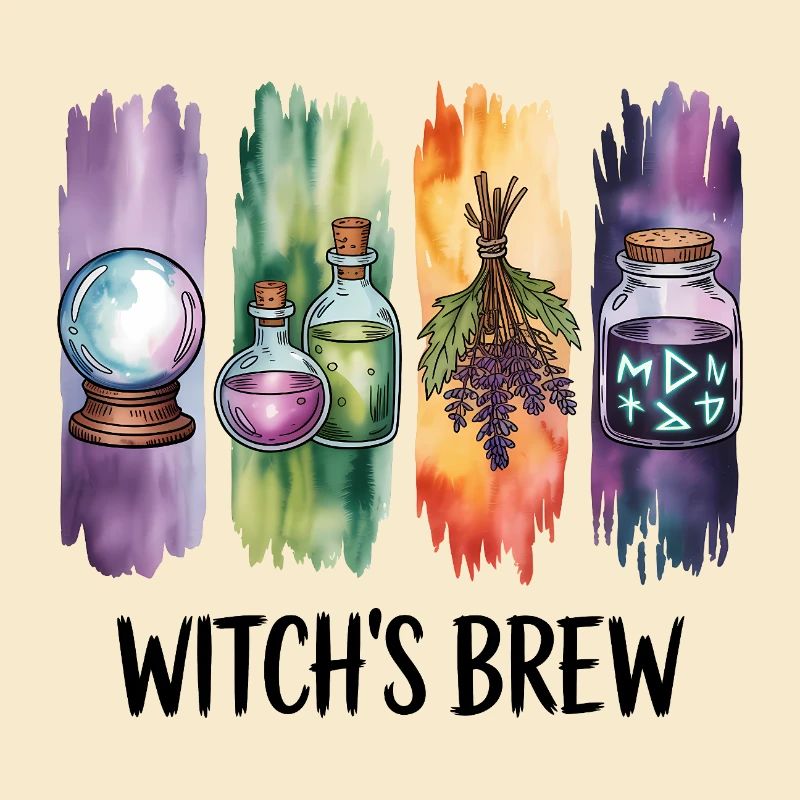 Halloween Mystisches Hexengebräu Trank Design