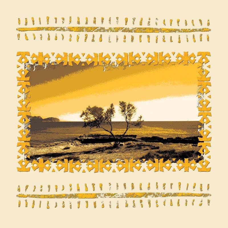 Golden Evening Landscape Tree Can Picafort