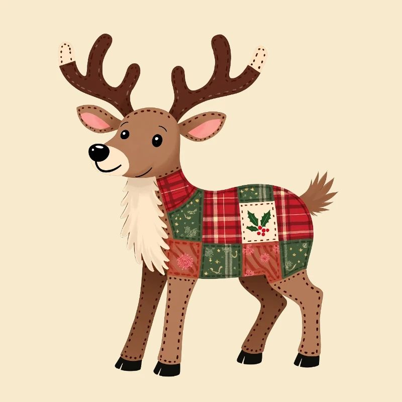 Patchwork Reindeer Christmas