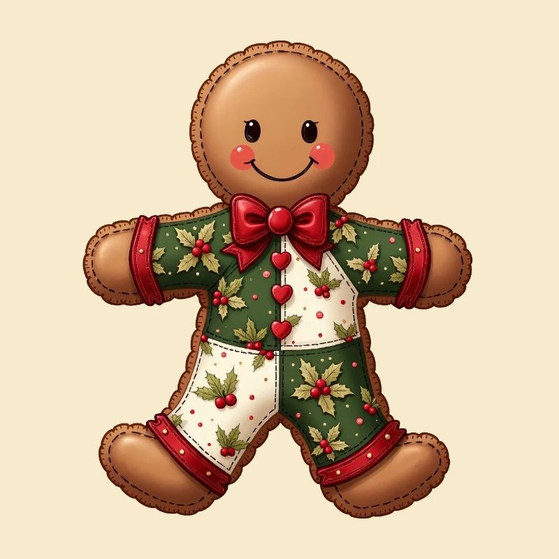 Gingerbread Weihnachtsmotiv Patchwork