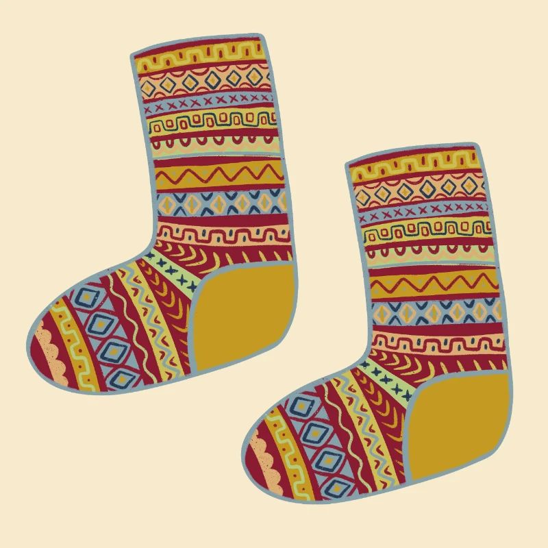 Colorful Fair Isle Patterned Socks