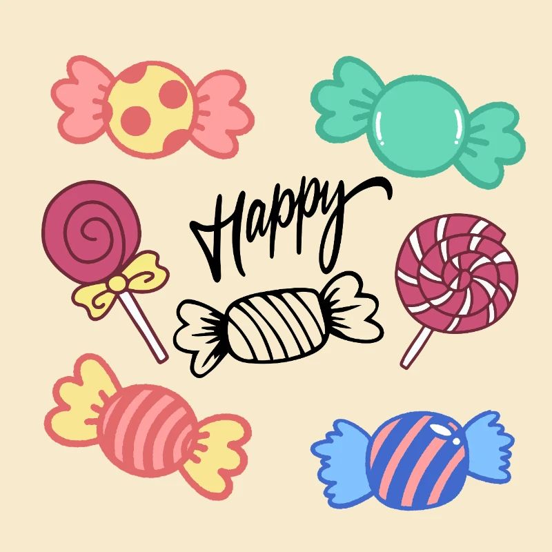 Candy Circle Icons Collection