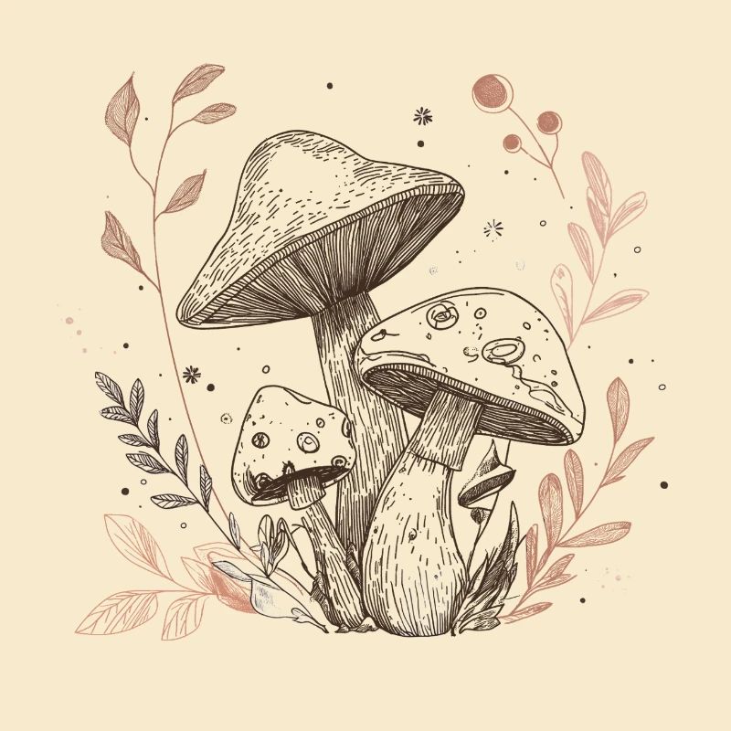 champignon, ramasseur de champignons, cueillette