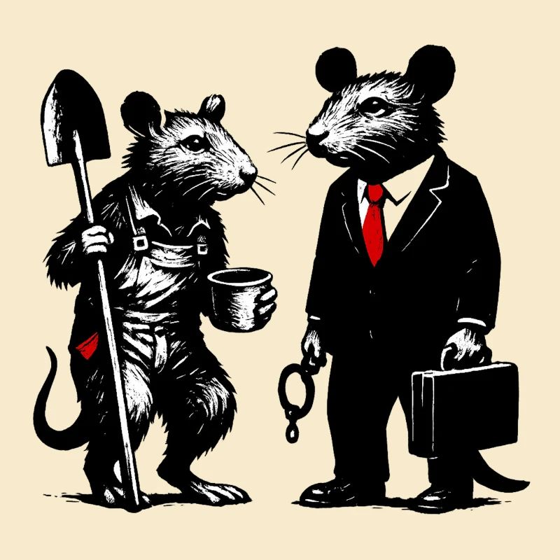 Rat ouvrier et rat de bureau