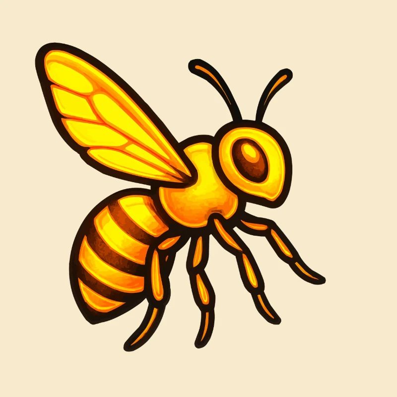 Glowing honey bees