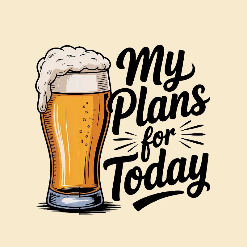 My Plans for Today - Cool Beer Logo