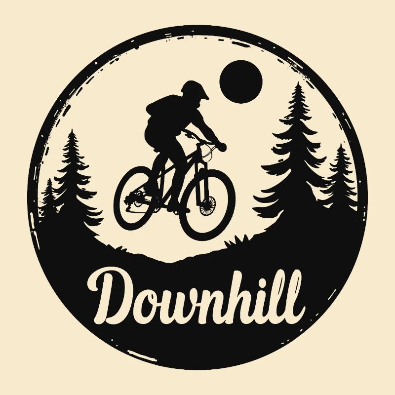 Aventure de VTT en descente dans la forêt