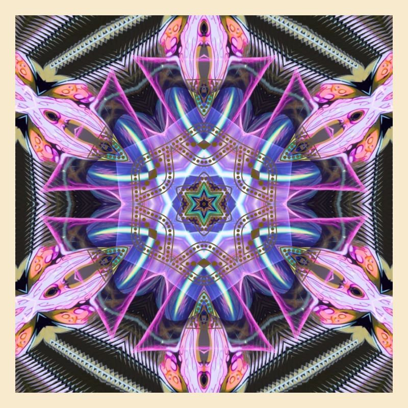 Psychedelic Neon Mandala Pattern