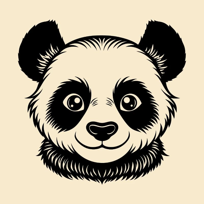 Visage de bébé panda