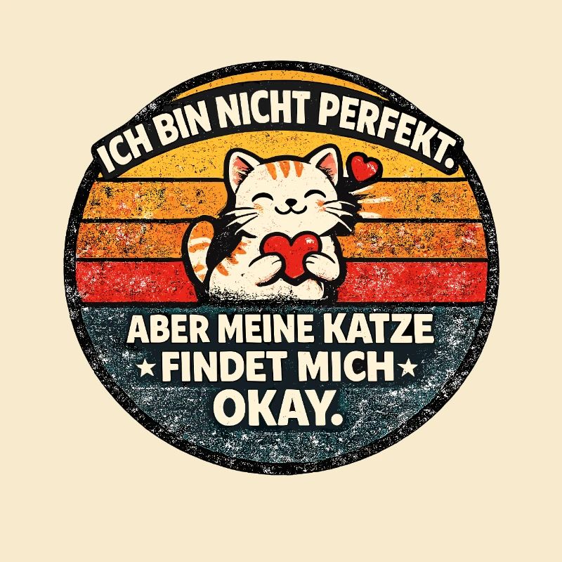Le chat dit : Pas parfait, le chat pense que je vais bien