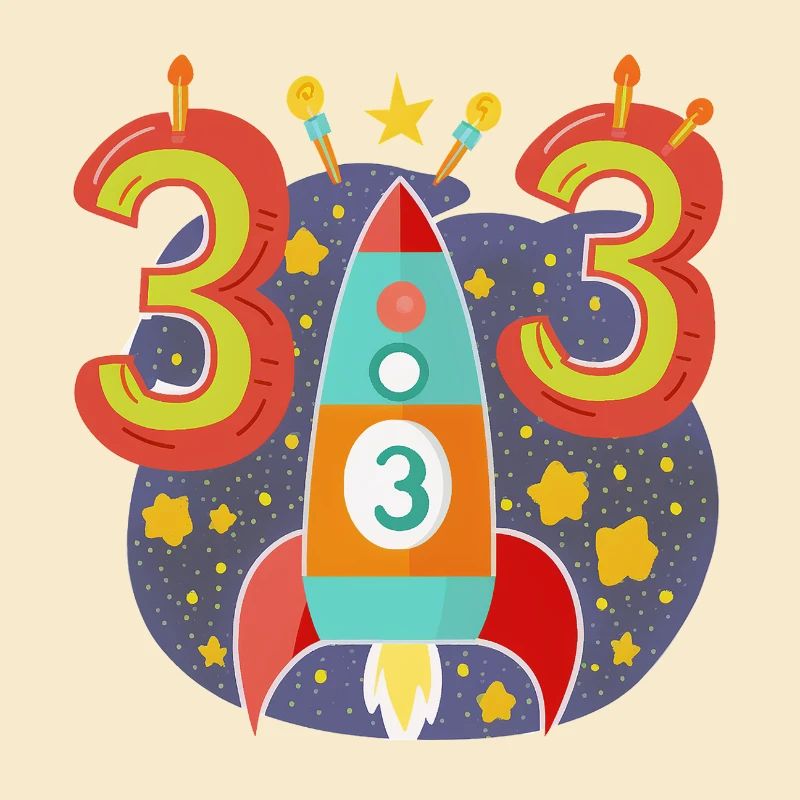 Anniversaire 3 ans Rocket Boy Trois