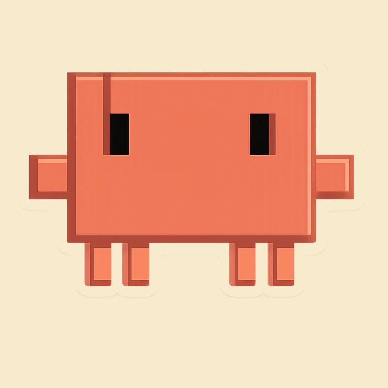 Claude Code Pixel AI Mascot Dev Sticker