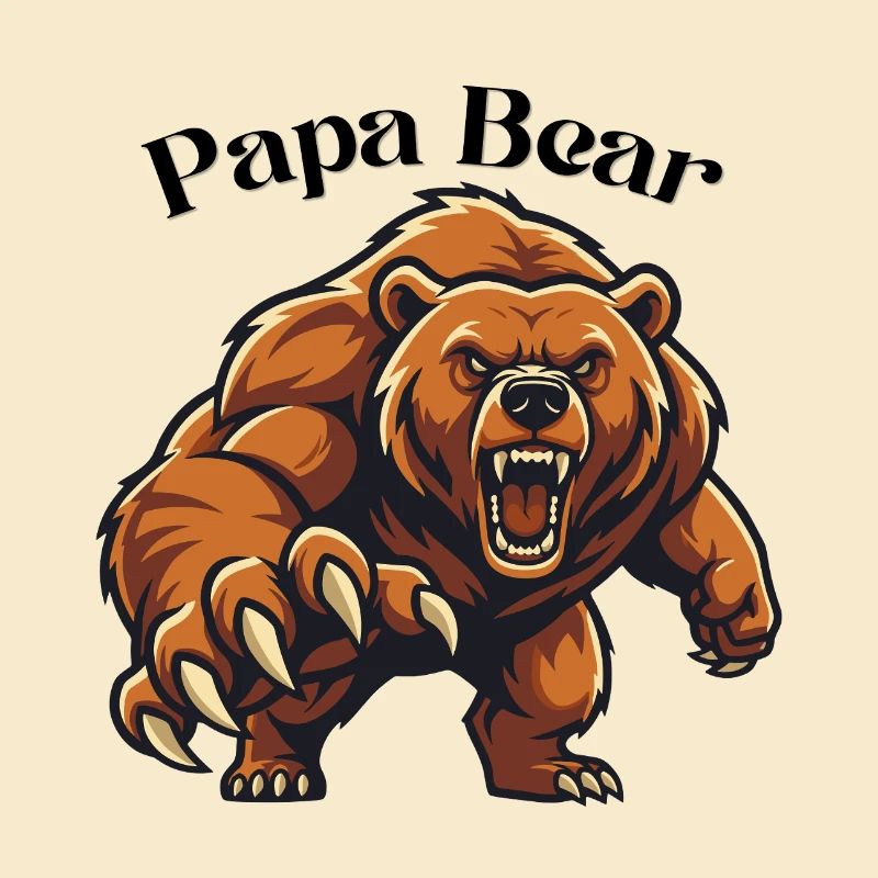 Papa Bear Shirt – Strong Dad Protector Father Tee
