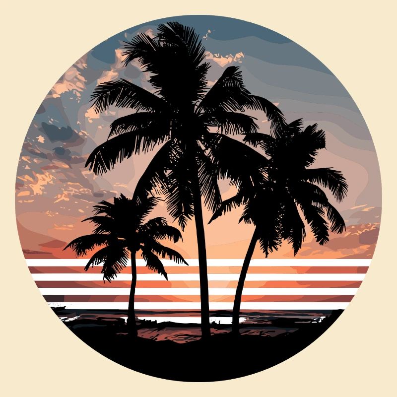Beach Sea Palm Trees