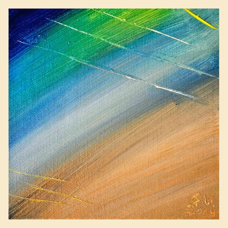Flux de couleur et lignes dorées