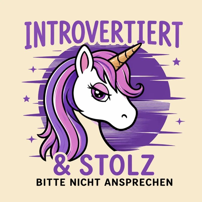 Introvertiert & stolz – Einhorn Humor