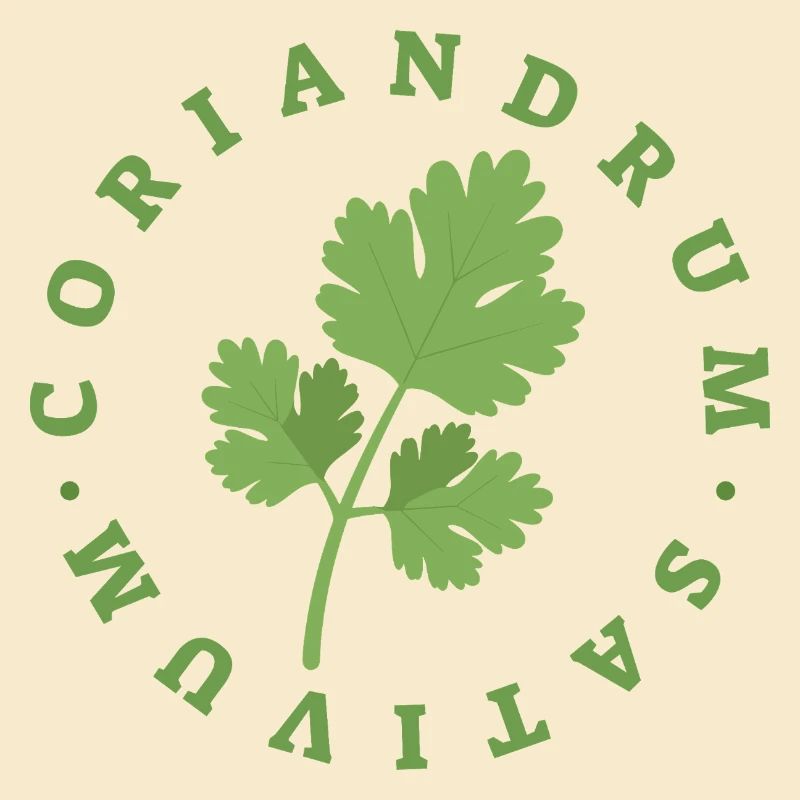 Coriander Circular Leaf Emblem