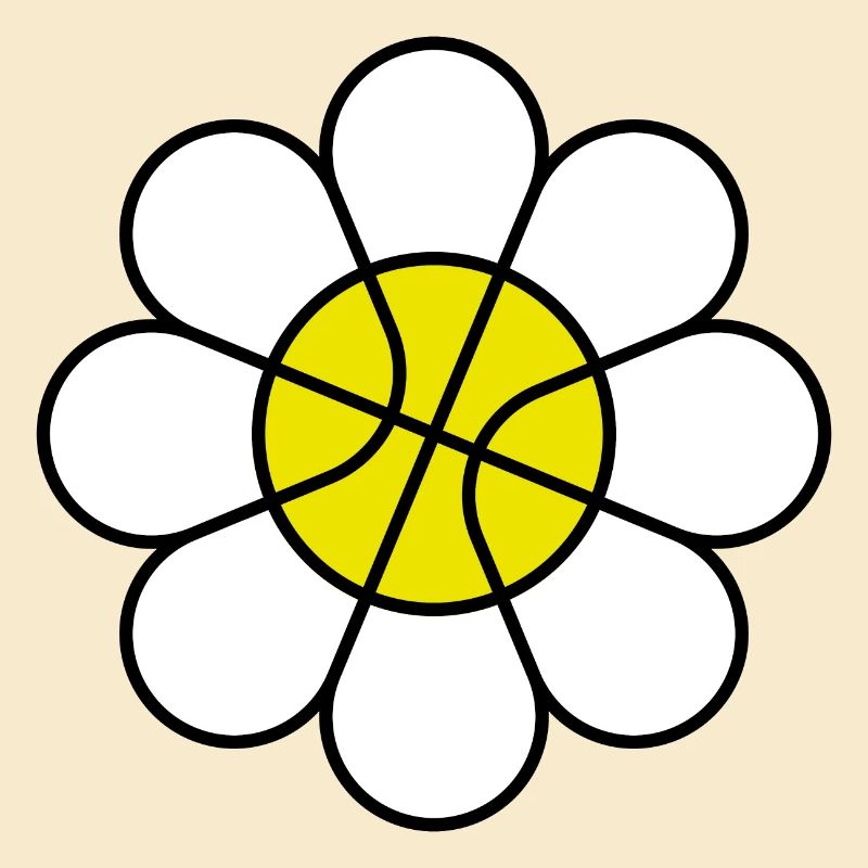 Basketball Gänseblümchen-Blume