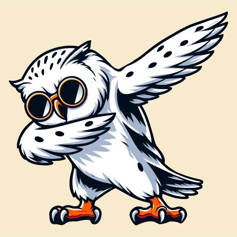 Cool Snowy Owl Dabbing Pose