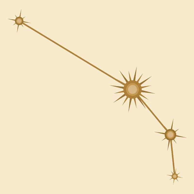 Constellation d’étoiles Bélier Signe de naissance Doré