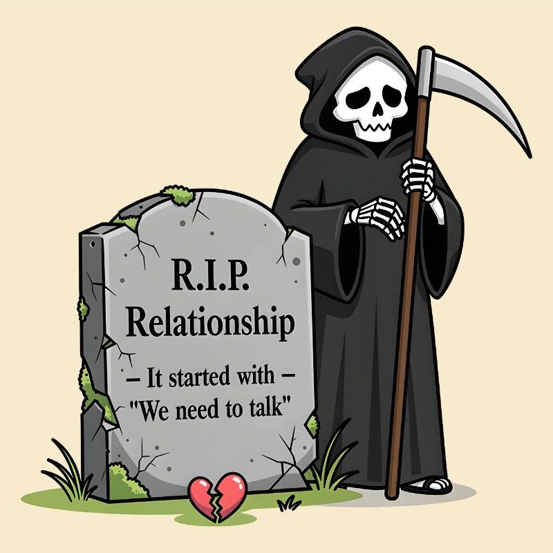 "We have to talk!" is relationship Grim Reaper