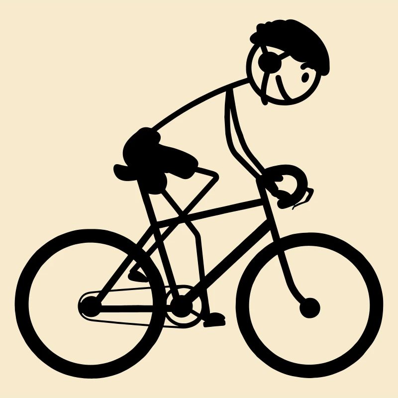 Jung oder Mann auf dem Fahrrad