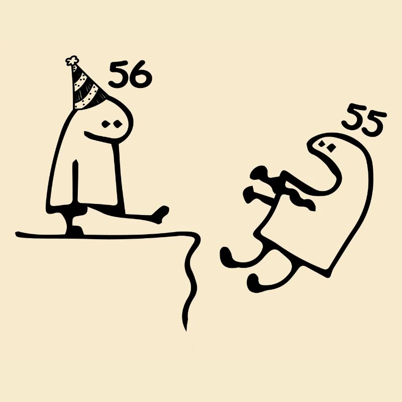 56 ans : Adieu âge 55 ans, Joyeux 56e anniversaire
