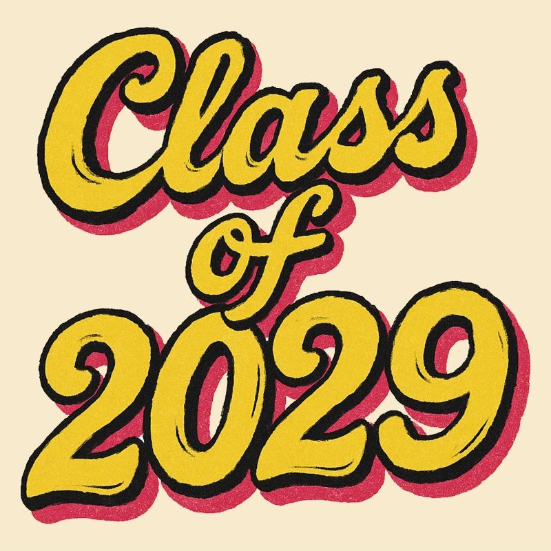 Class of 2029 Retro Script