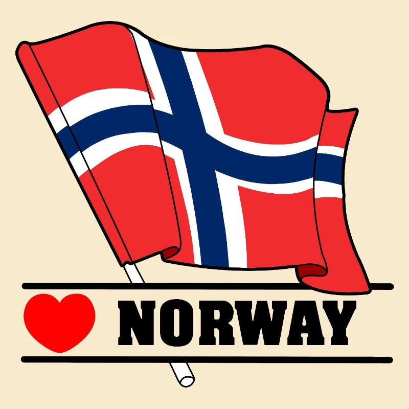 Norway Flag with Heart