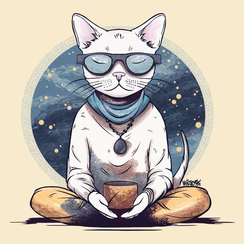 Chat méditant