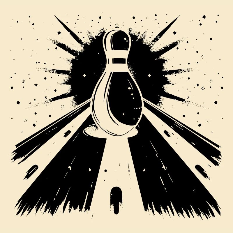 Graphique de quille de bowling