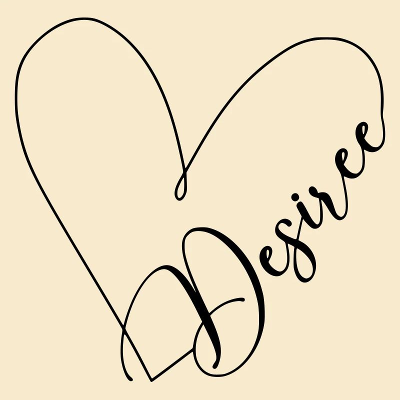 Desiree Name Heart Line
