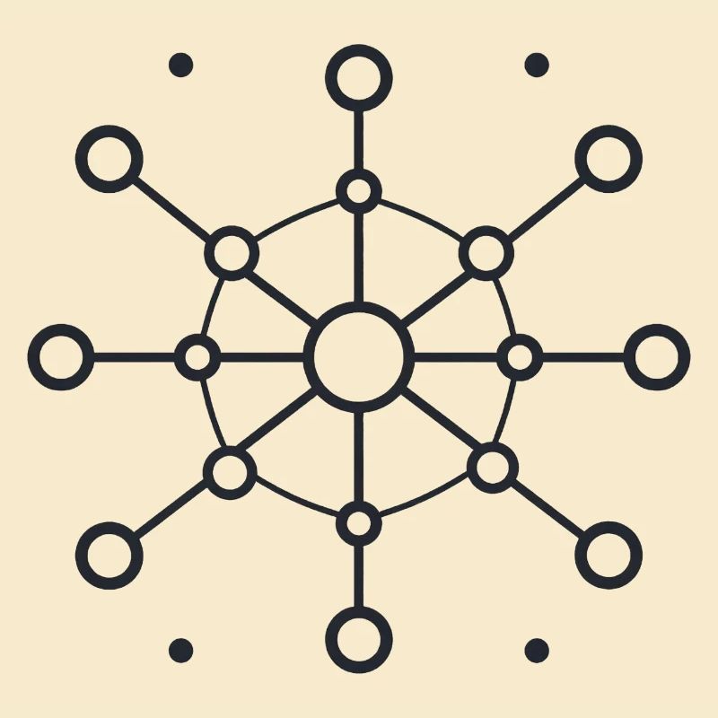Central Network Star Pattern