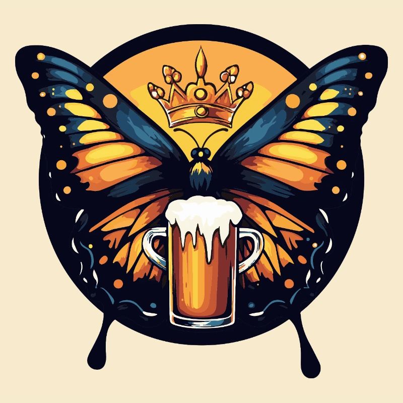 Schmetterling Bier Lustig
