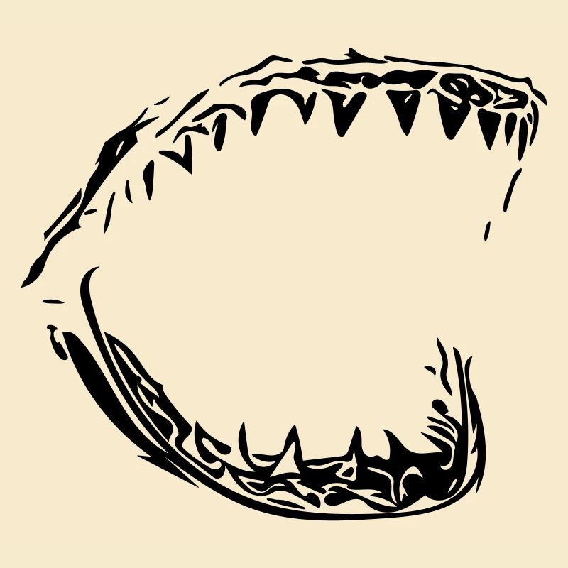 Mors de requin vecteur géant
