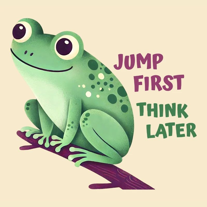 Grenouille avec citation