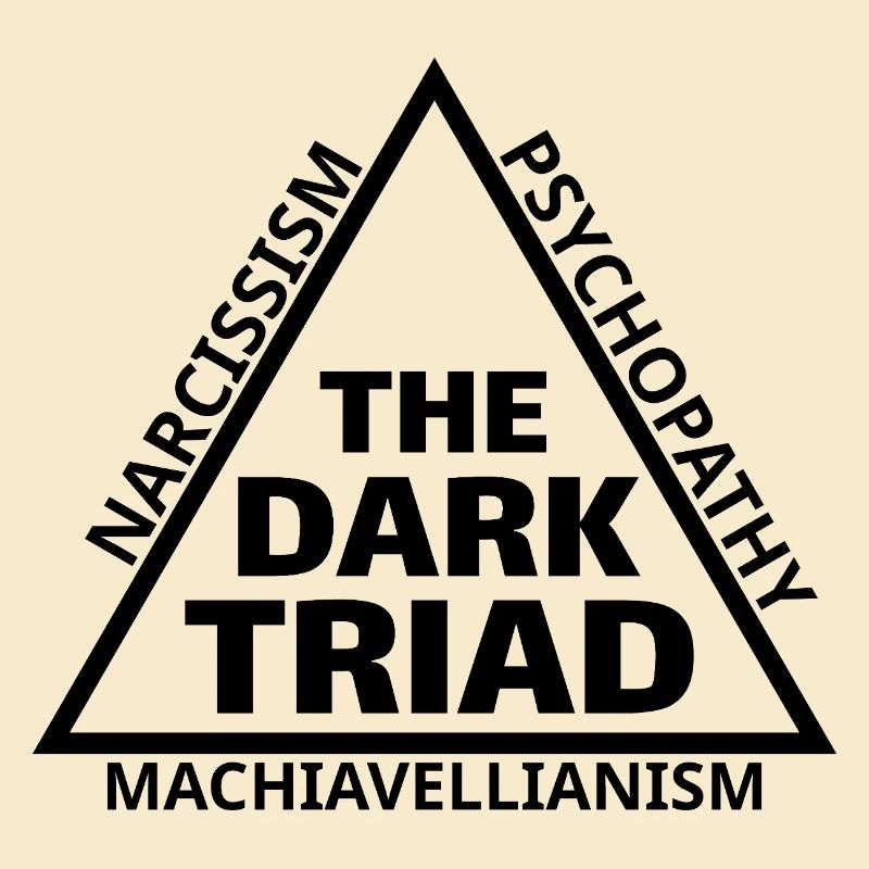 Dark Triad Meme Triangle Minimal Design