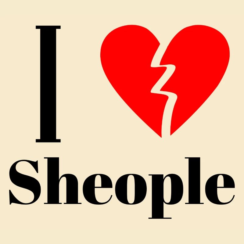 Ironisches Sheople design Statement