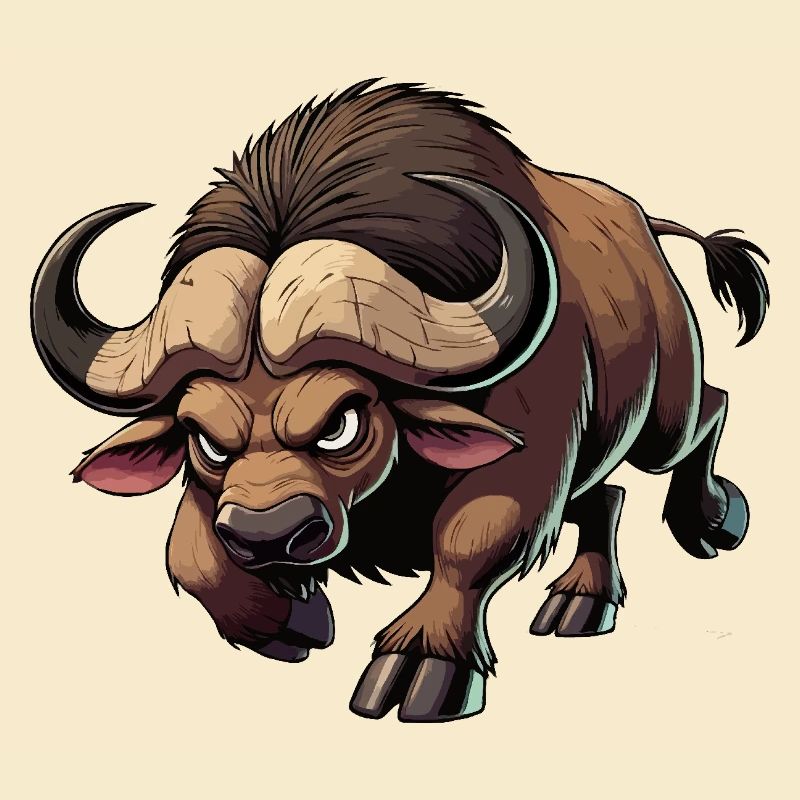 Buffle du Cap féroce