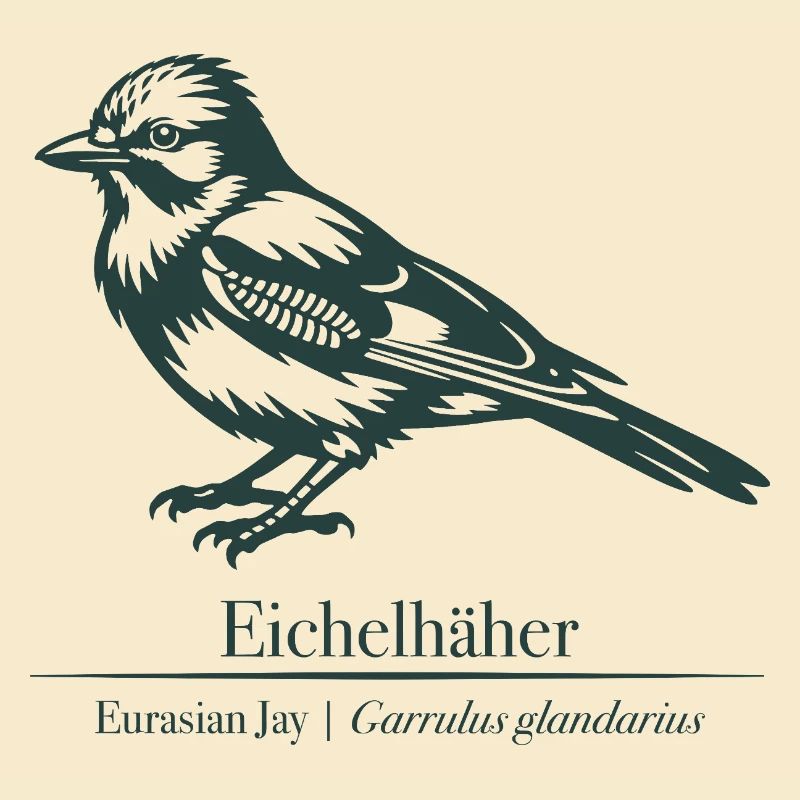 Jay Silhouette | Ornithology | Drawing