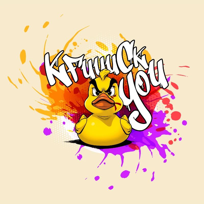 Graffiti Duck : Une explosion de couleurs
