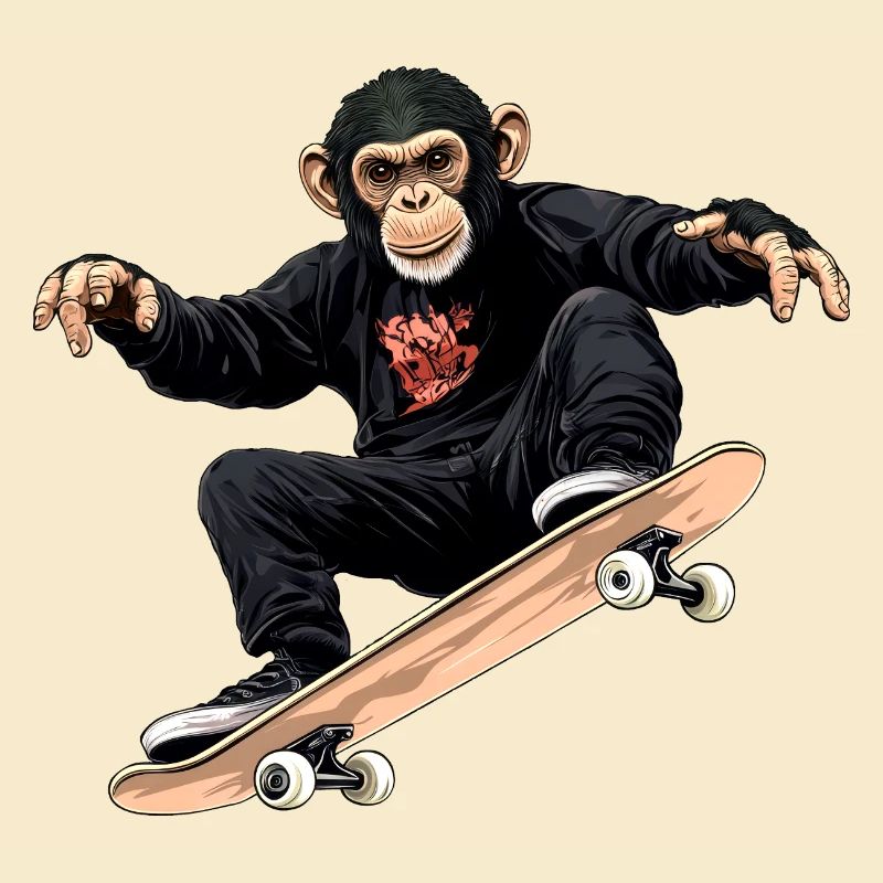 Singe Skateur / Skateboard Singe