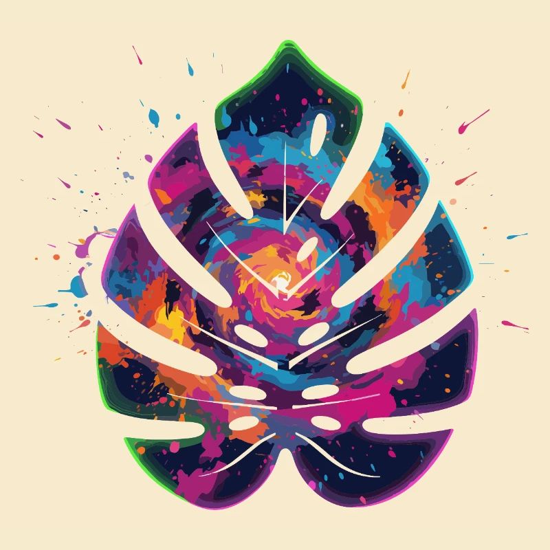 Farbexplosion Blattdesign