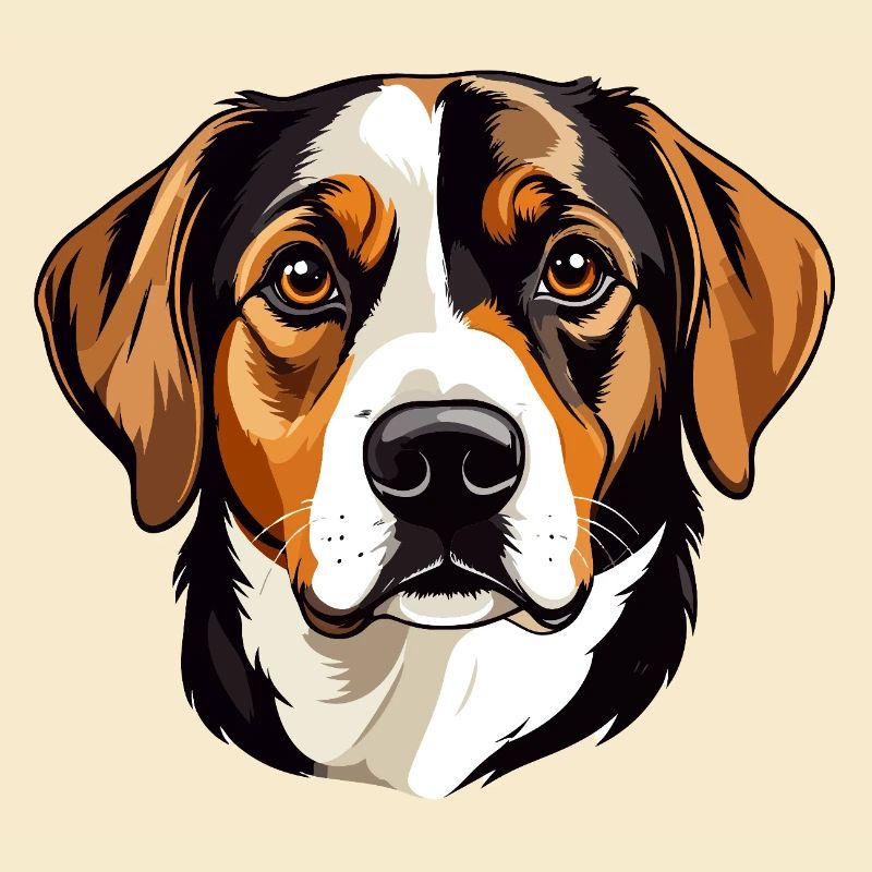 Beagle head vector illustration